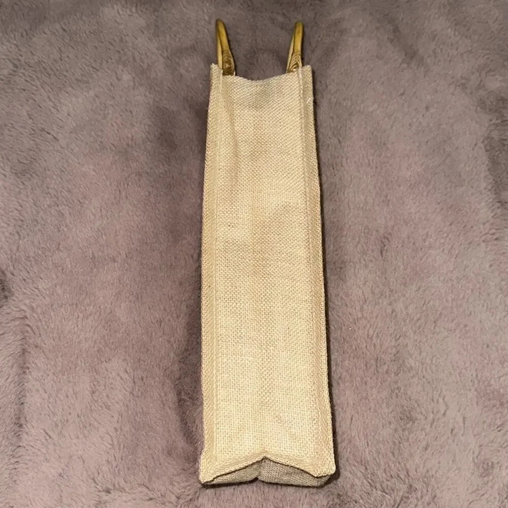 Burlap Wine Bag with Benjamin Franklin Quote NWOT
